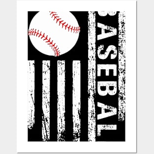 American Flag Baseball Team for Men Boys Girls Women Posters and Art